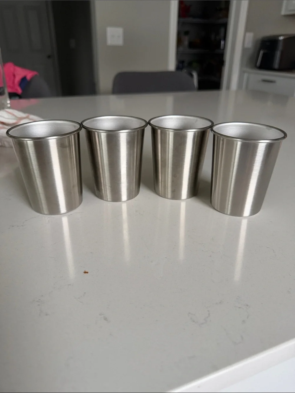 Set of 4 Kids Stainless Steel Cups